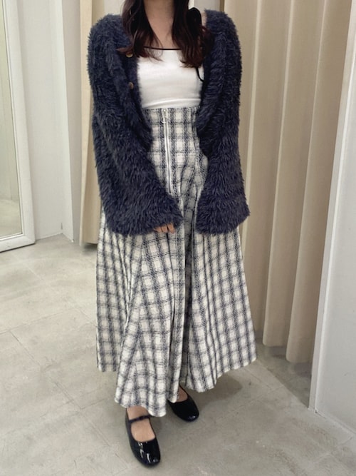 セール】前後2WAY/ジップアップツィードロングスカート（スカート