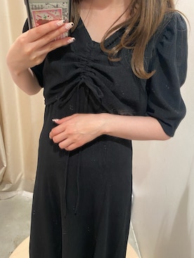 「one after another NICE CLAUP（ワンアフターアナザーナイスクラップ）のマルチウェイセットワンピース（ワンピース、ブラック系）」を使った、mayukaさん（レディース・157cm）の夏コーディネート