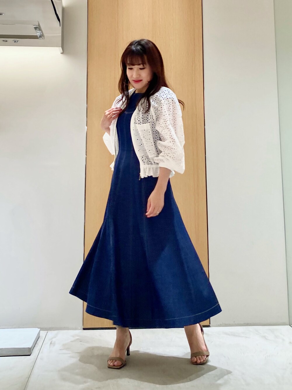 アナイ⭐︎ デニムライクフレアワンピース デニムライクフレア ワンピース|ANAYI OFFICIAL ONLINE STORE