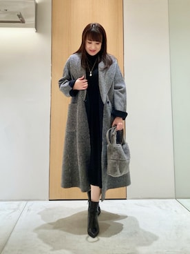 「ANAYI（アナイ）のアイテム（その他アウター）」を使った、Hasebe.tさん（レディース・154cm）の冬コーディネート