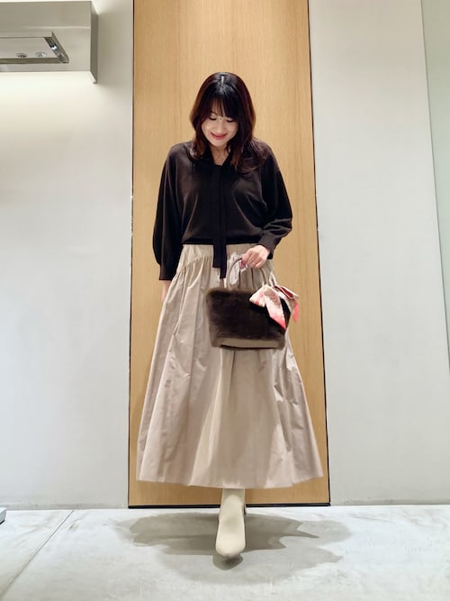 セール】タフタヨークギャザー スカート（スカート）｜ANAYI（アナイ