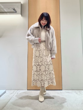 ANAYI ミックスラメ パフスリーブ Ｖネックカーディガン ANAYI ミックスラメパフスリーブVネックカーディガン - メルカリ