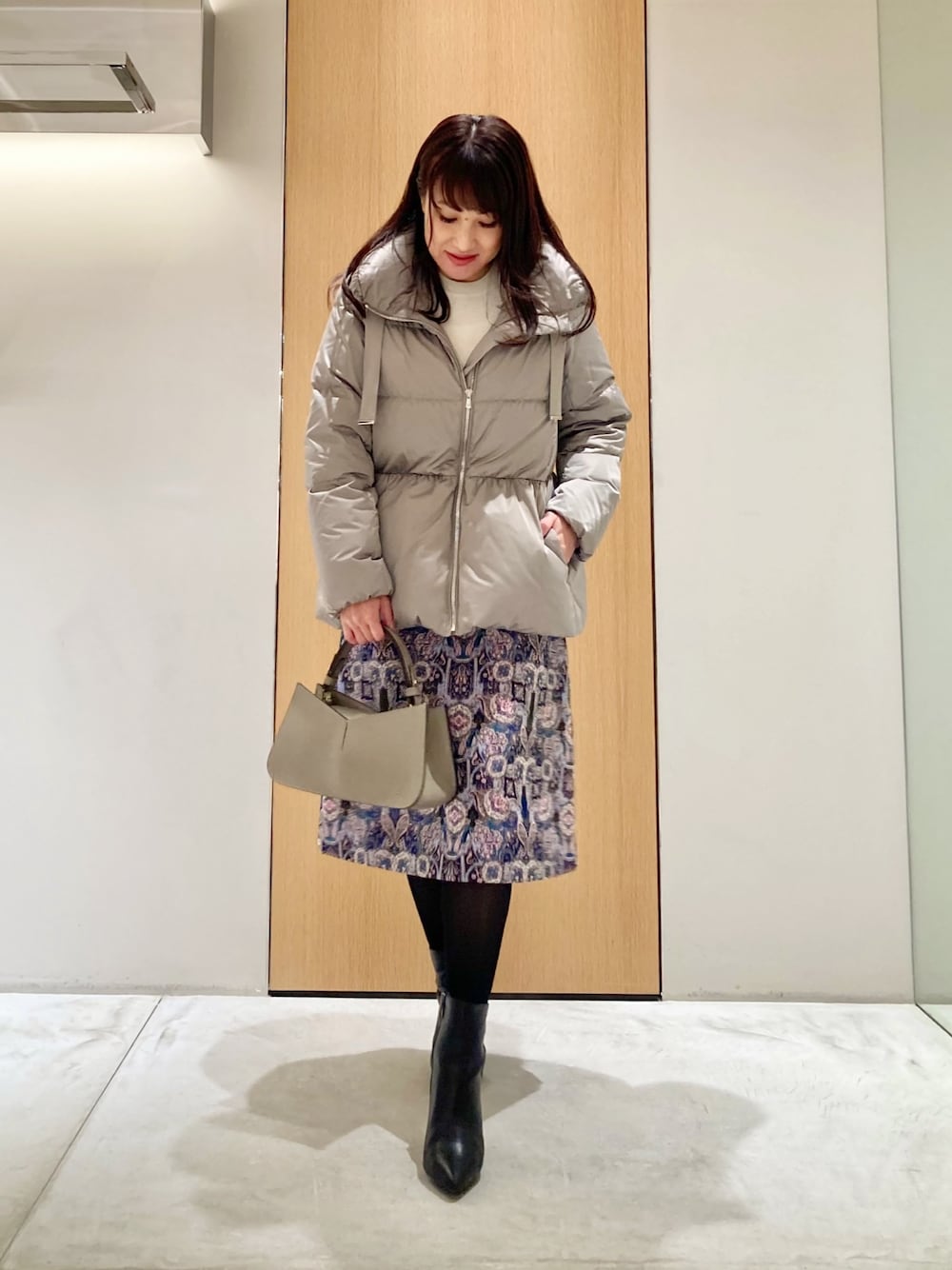 ANAYI(アナイ)の「ソロサテンペプラムダウンコート(ダウン ANAYI(アナイ)の「ソロサテンペプラムダウンコート(ダウン