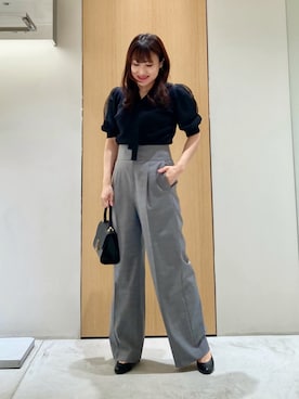 「ボウタイ」｜「アイテム（アクセサリー）」を使った、Hasebe.tさん（レディース・154cm）の夏コーディネート