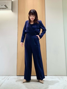 「アイテム（つなぎ/オールインワン）」を使った、Hasebe.tさん（レディース・154cm）の冬コーディネート