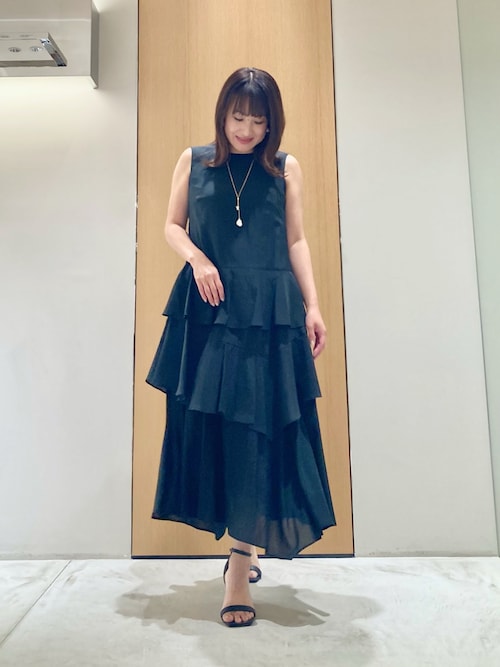 ANAYI（アナイ） ワンピース トリアセエアリーローンティアード
