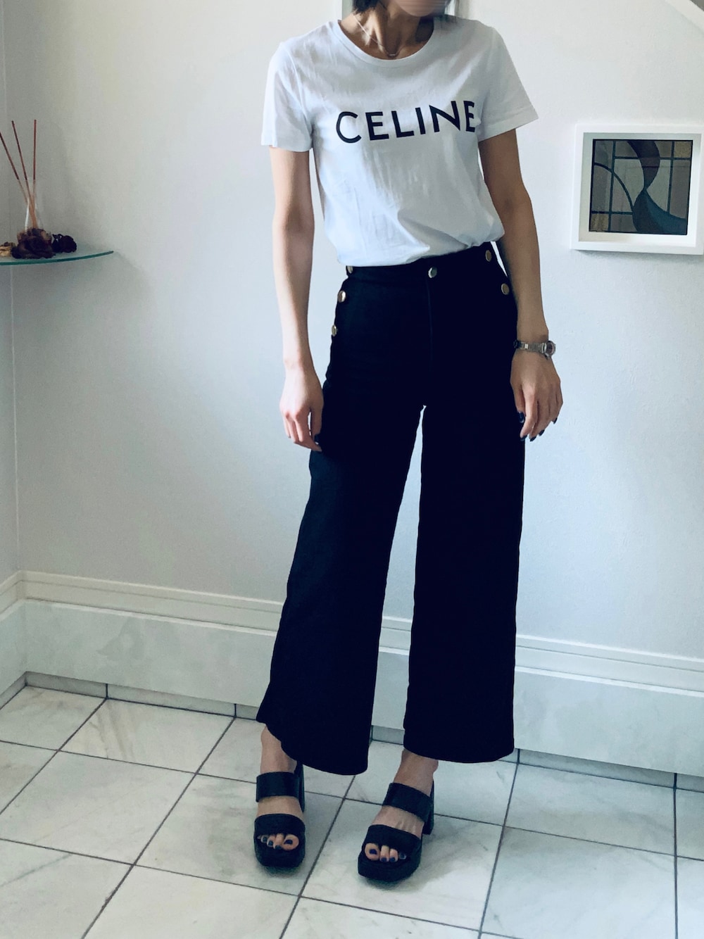 c-boy CELINE オールドスタイル バンドカラーシャツ グランパコーデ c-boy CELINE オールドスタイル バンドカラーシャツ グランパ