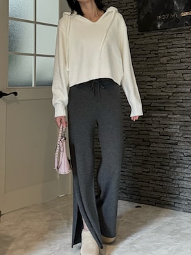 「あったかパンツ」｜maachanさん（レディース・167cm）の冬コーディネート