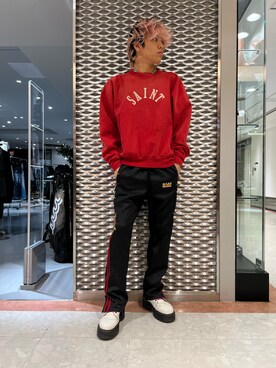 「トラックパンツ」｜leoreo0227さん（メンズ・175cm・10代）の冬コーディネート