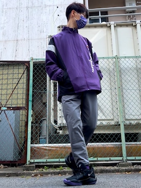 「Champion（チャンピオン）のアイテム（ナイロンジャケット）」を使った、HITOSHI OGAWAさん（メンズ・166cm）の夏コーディネート