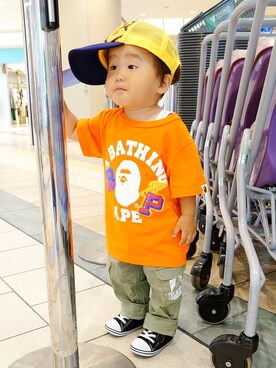 A BATHING APE(アベイシングエイプ)の「BABY MILO ISLAND MESH CAP K ...