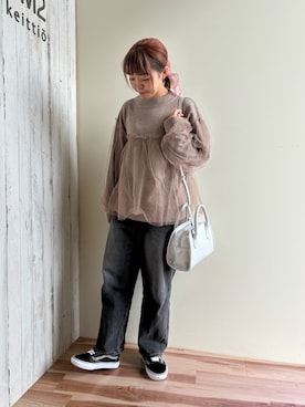 「Samansa Mos2 blue」｜「アイテム（その他）」を使った、🐟あゆ🐟さん（レディース・156cm）の秋コーディネート