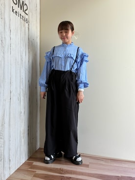 「Samansa Mos2 blue」｜「アイテム（その他）」を使った、🐟あゆ🐟さん（レディース・156cm）の夏コーディネート