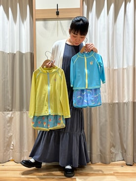 「水着」｜「アイテム（その他アウター）」を使った、🐟あゆ🐟さん（レディース・156cm）の春コーディネート