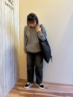 「Samansa Mos2 blue」｜「アイテム（その他）」を使った、🐟あゆ🐟さん（レディース・156cm）の秋コーディネート