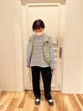 「Samansa Mos2 blue（サマンサモスモスブルー）のアイテム（マウンテンパーカー）」を使った、🐟あゆ🐟さん（レディース・156cm）の春コーディネート