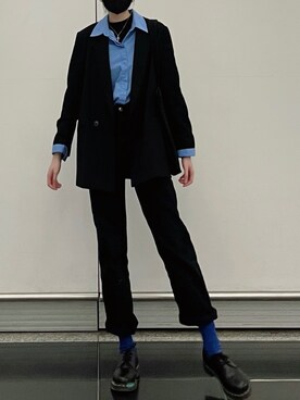 「西裝外套」｜「アイテム（ジャケット/アウター）」を使った、astridtyさん（レディース・172cm）の春コーディネート