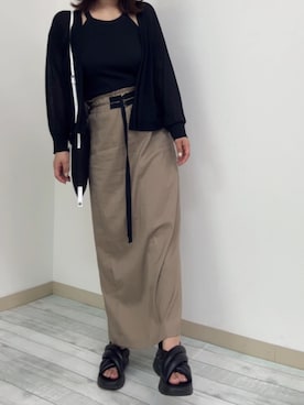 「アイテム（カーディガン/ボレロ）」を使った、kama555さん（レディース・156cm）の夏コーディネート
