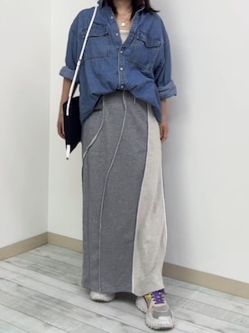 「アイテム（シャツ/ブラウス）」を使った、kama555さん（レディース・156cm）の秋コーディネート