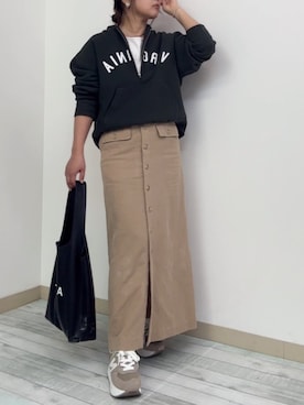 「アイテム（ピアス（両耳用））」を使った、kama555さん（レディース・156cm）の秋コーディネート