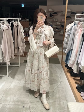 「水彩柄」｜yuiさん（レディース・157cm）の春コーディネート