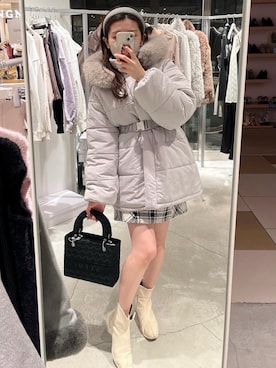 「ダウンコート」｜yuiさん（レディース・157cm・20代）の冬コーディネート