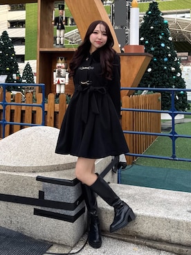 「INGNI（イング）のビット付ドーリーコート（その他アウター）」を使った、naoさん（レディース・159cm）の冬コーディネート