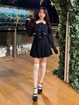 「ガーリーコーデ」｜naoさん（レディース・159cm）の冬コーディネート