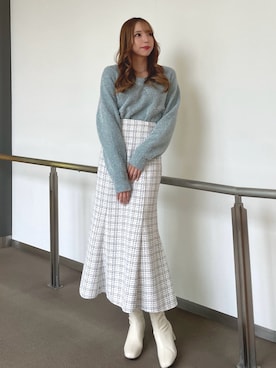「アパレルスタッフ」｜「アイテム（ブーツ）」を使った、naoさん（レディース・159cm）の冬コーディネート
