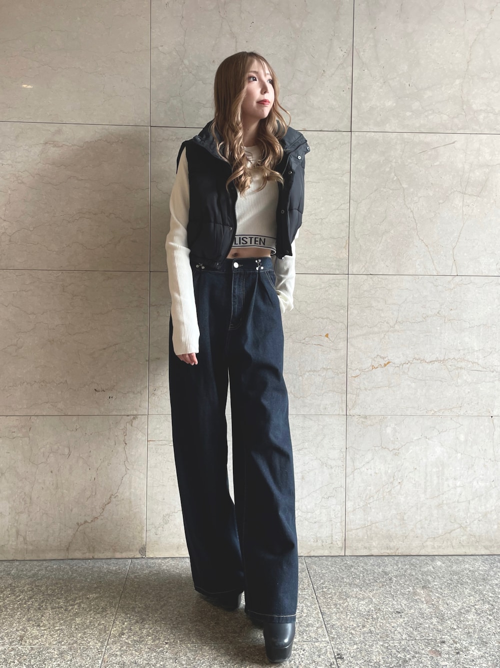 コーデ売り　3点セット　ダウンベストコーデ　INGNI INGNI（イング）の「エコダウンベスト（ダウンベスト）」 - WEAR