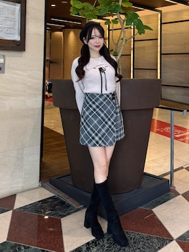 「アイテム（ハンチング/ベレー帽）」を使った、naoさん（レディース・159cm）の秋コーディネート