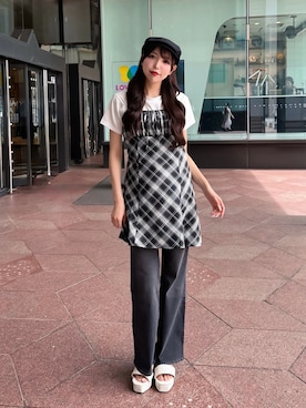 「INGNI（イング）のアイテム」を使った、naoさん（レディース・159cm）の夏コーディネート
