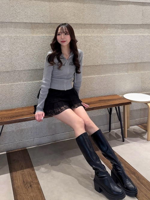 ing ロングブーツ ing本革黒ロングブーツ