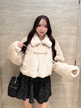 「スカートコーデ」｜「アイテム（ブルゾン）」を使った、naoさん（レディース・159cm）の秋コーディネート