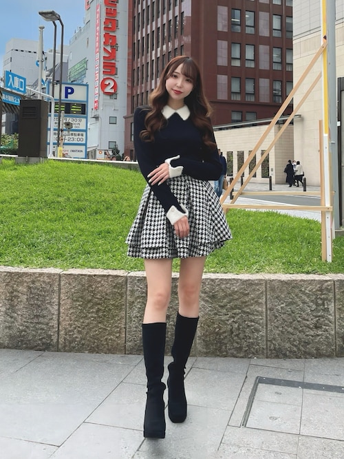 セール】【WEB限定】配色襟フェザーニット（ニット/セーター）｜INGNI