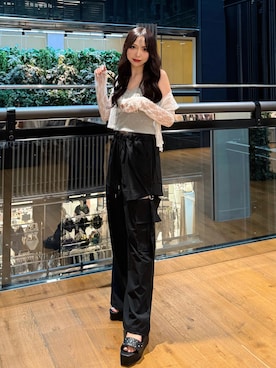 「アイテム（パーカー）」を使った、naoさん（レディース・159cm）の夏コーディネート