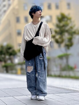 「FILA」｜TatsukiMikiさん（メンズ・169cm）の夏コーディネート