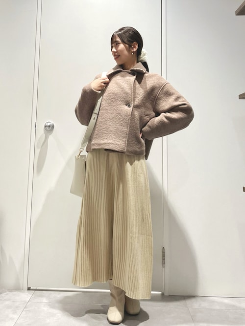 セール】フェザーカーディガン＋リブワンピース（カーディガン