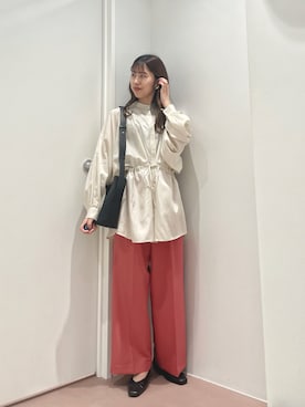 「NANO universe（ナノユニバース）のアイテム（バレエシューズ）」を使った、natsukaさん（レディース・160cm）の秋コーディネート