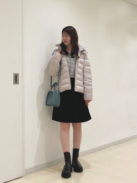 「NANO universe（ナノユニバース）のアイテム（ダウンジャケット/コート）」を使った、natsukaさん（レディース・160cm）の秋コーディネート