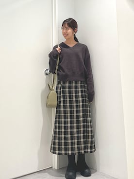 「SHAKA（シャカ）のアイテム」を使った、natsukaさん（レディース・160cm）の秋コーディネート