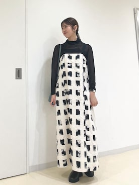 「nano・universe」｜「アイテム（ワンピース/ドレス）」を使った、natsukaさん（レディース・160cm）の秋コーディネート