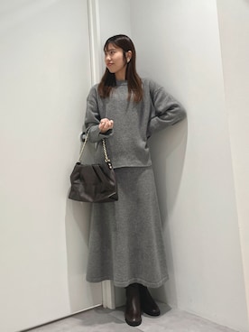 「NANO universe（ナノユニバース）のアイテム（スカート）」を使った、natsukaさん（レディース・160cm）の冬コーディネート