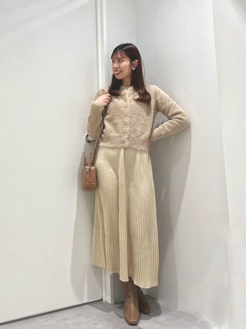 8407.【極美品】SUPER BEAUTY ワンピース カーディガン リブ