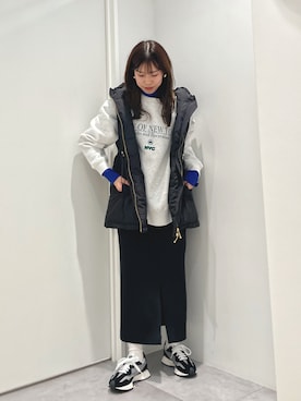 「NANO universe（ナノユニバース）のアイテム（その他アウター）」を使った、natsukaさん（レディース・160cm）の秋コーディネート