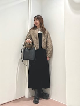 「NANO universe（ナノユニバース）のアイテム（ブルゾン）」を使った、natsukaさん（レディース・160cm）の秋コーディネート
