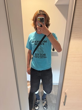「GU（ジーユー）のアイテム」を使った、さぶろうさん（メンズ・176cm）の夏コーディネート