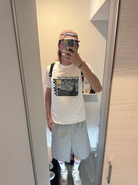 「アイテム（スウェットパンツ）」を使った、さぶろうさん（メンズ・176cm）の夏コーディネート