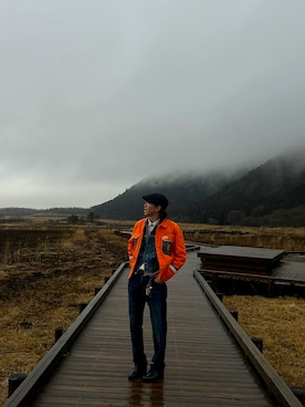 「Levi's（リーバイス）のアイテム（デニムパンツ、ブルー系）」を使った、さぶろうさん（メンズ・176cm）の春コーディネート