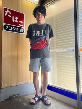 「アイテム（ボディバッグ/ウエストポーチ）」を使った、K-BUMPさん（メンズ・171cm）の秋コーディネート